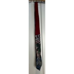 Nature's Museum Collection Brachiosaurus Dinosaur Silk Tie Red Made in Canada